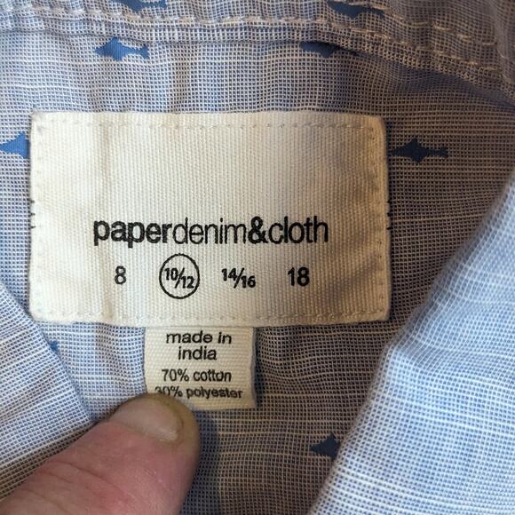 ·Paper Denim & Cloth Short Sleeved Button Down, 10/12 - Picture 6 of 7